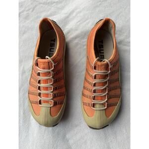 TSUBO Orange Olive Comfort Travel Sneakers Slip On Walking Shoes Women 7 EU37